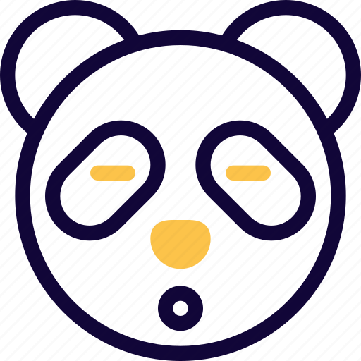 Panda, shocked, fainted, animal, emoticon icon - Download on Iconfinder