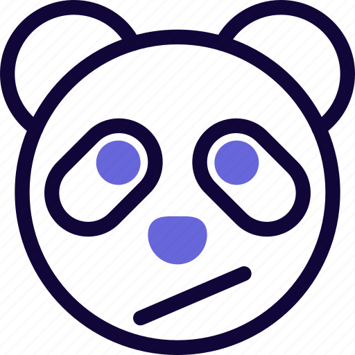 Panda, confused, animal, emoticon icon - Download on Iconfinder