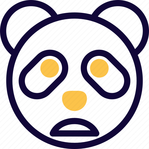 Panda, frowning, animal, emoticon icon - Download on Iconfinder
