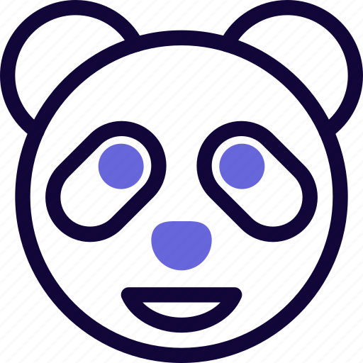 Panda, grinning, animal, emoticon icon - Download on Iconfinder