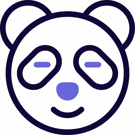 Panda, smiling, closed eyes, animal, emoticon icon - Download on Iconfinder