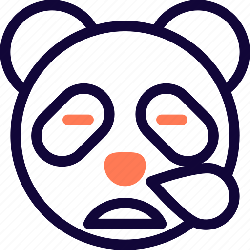Panda, snoring, animal, emoticon icon - Download on Iconfinder
