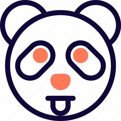 Panda, tongue, animal, emoticon icon - Download on Iconfinder