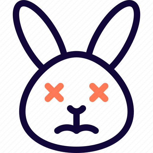 Rabbit, dead, animal, emoticon icon - Download on Iconfinder
