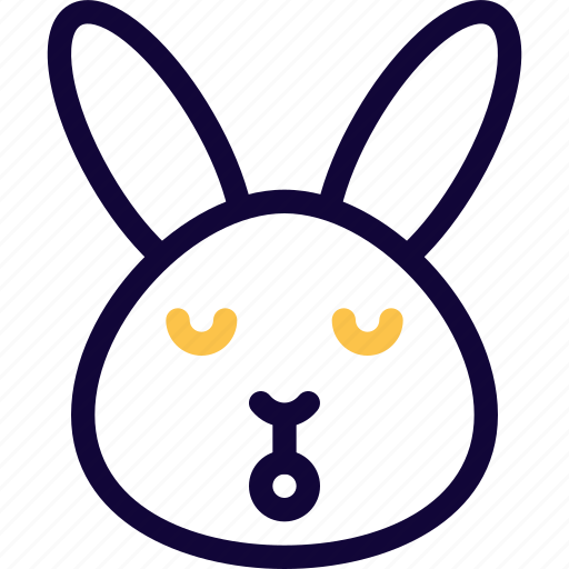 Rabbit, sleepy, animal, emoticon icon - Download on Iconfinder