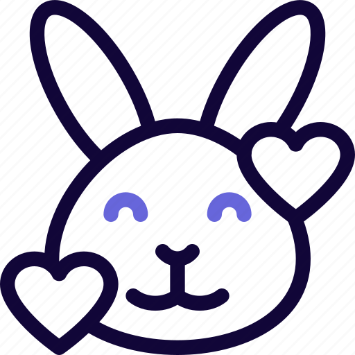 Rabbit, smiling, happy, animal, emoticon icon - Download on Iconfinder