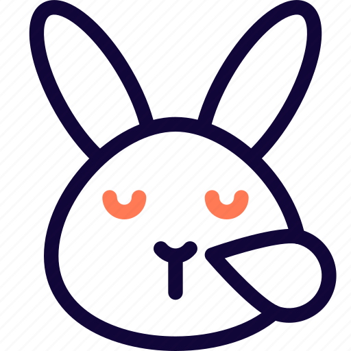 Rabbit, snoring, animal, emoticon icon - Download on Iconfinder