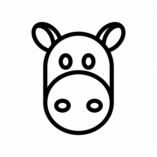 Cartoon, animal, modern, hippopotamus icon - Download on Iconfinder