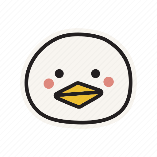 Pink, animal, doodle, frame, duck, zoo, pet icon - Download on Iconfinder