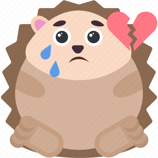 Broken, emoji, emoticon, emotion, heart, hedgehog icon - Download on Iconfinder