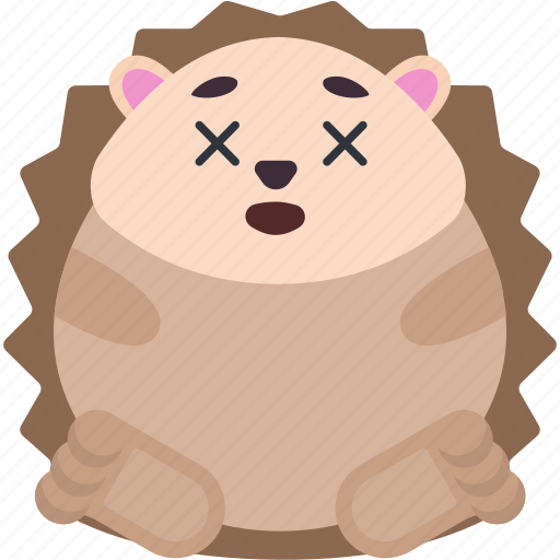 Animal, dead, emoji, emoticon, emotion, hedgehog icon - Download on Iconfinder