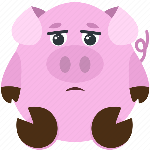 Animal, dissapointed, emoji, emoticon, emotion, pig icon - Download on Iconfinder