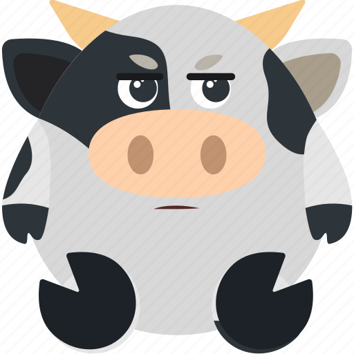 Animal, cow, emoji, emoticon, emotion, mad icon - Download on Iconfinder