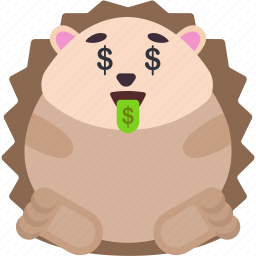 Animal, emoji, emoticon, emotion, hedgehog, money icon - Download on Iconfinder