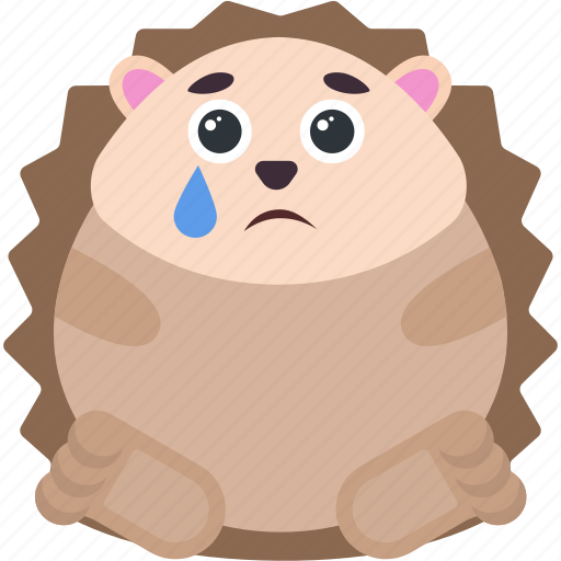 Animal, emoji, emoticon, emotion, hedgehog, sad icon - Download on Iconfinder