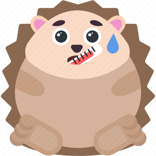 Animal, emoji, emoticon, emotion, hedgehog, temperature icon - Download on Iconfinder