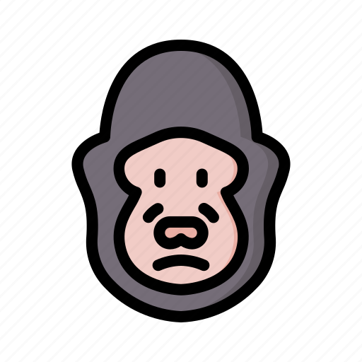Gorilla, animal, face, avatar, nature icon - Download on Iconfinder