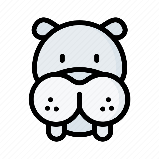 Hippo, animal, face, avatar, nature icon - Download on Iconfinder