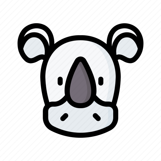 Rhino, animal, face, avatar, nature icon - Download on Iconfinder