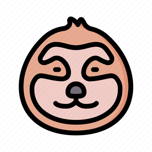 Sloth, animal, face, avatar, nature icon - Download on Iconfinder