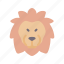 lion, animal, face, avatar, nature 