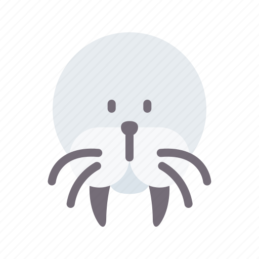 Walrus, animal, face, avatar, nature icon - Download on Iconfinder
