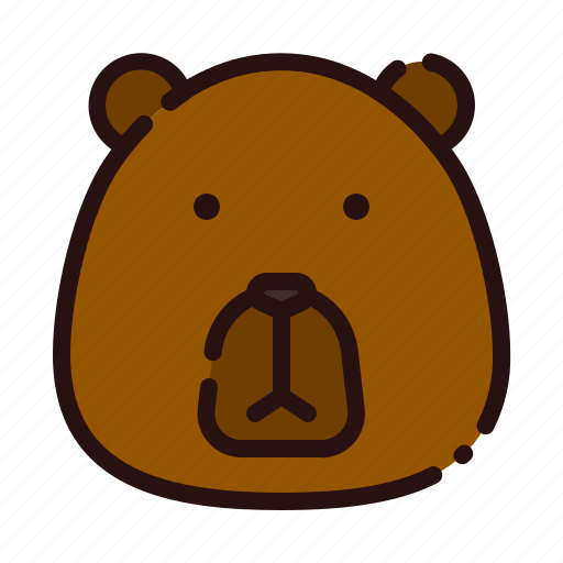 Animal, bear, carnivore, cartoon, fauna, head, zoo icon - Download on Iconfinder