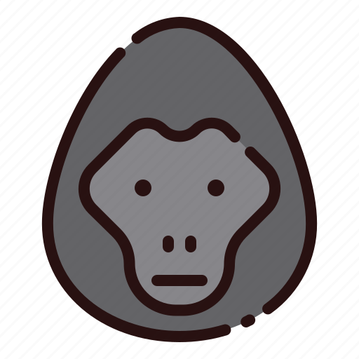Animal, cartoon, fauna, gorilla, herbivore, monkey, zoo icon - Download on Iconfinder