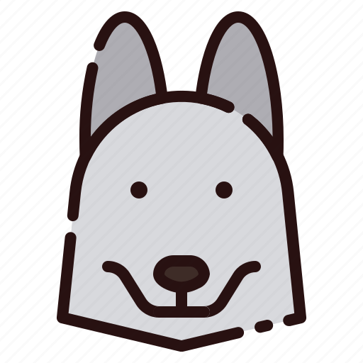 Animal, carnivore, cartoon, fauna, husky dog, pet, zoo icon - Download on Iconfinder