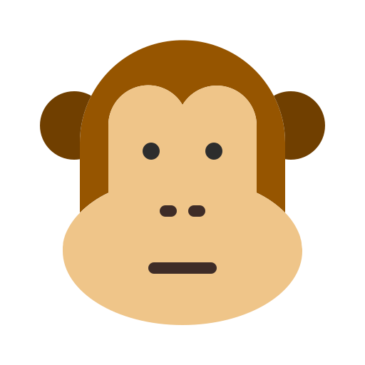 Animal, ape, cartoon, fauna, herbivore, monkey, zoo icon - Free download