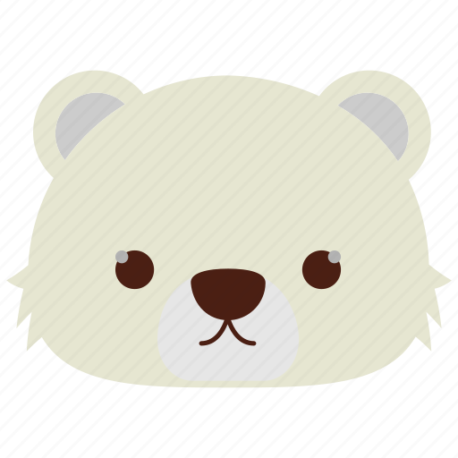White, bear, polar, teddy, animal icon - Download on Iconfinder