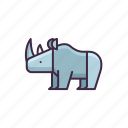 rhinoceros, animal, zoo, wild