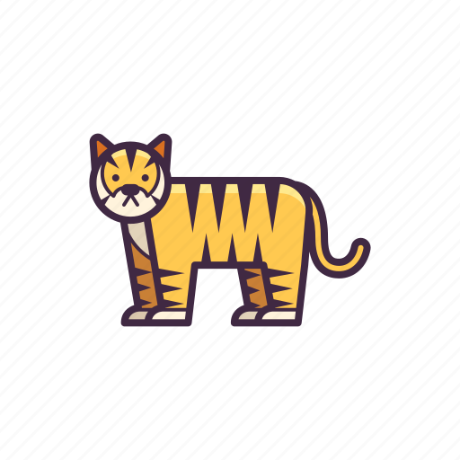 Tiger, animal, zoo, wild icon - Download on Iconfinder