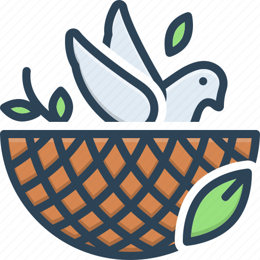 Bird, bird in nest, branch, feather, nature, nest, nestling icon - Download on Iconfinder