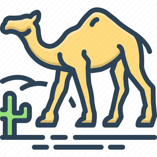 Cactus, camel, camel in desert, desert, dune, landscape, mammal icon - Download on Iconfinder