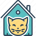 animal, cat, cat in cattery, cute, home, pet, sitting