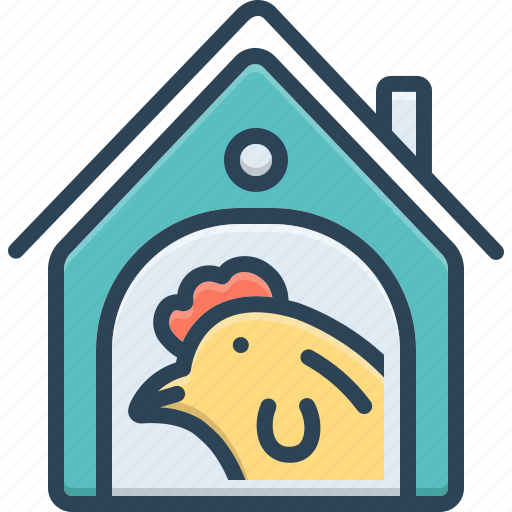 Agriculture, animal, cage, chicken in coop, domestic, farming, home icon - Download on Iconfinder