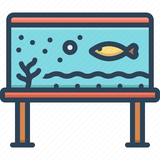 Aqarium, aquariums, fish, fish in aqarium, seafood, swimming, water icon - Download on Iconfinder