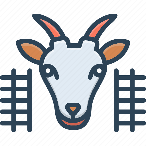 Animal, cattle, domestic, goat, goat in pen, mammal, pen icon - Download on Iconfinder
