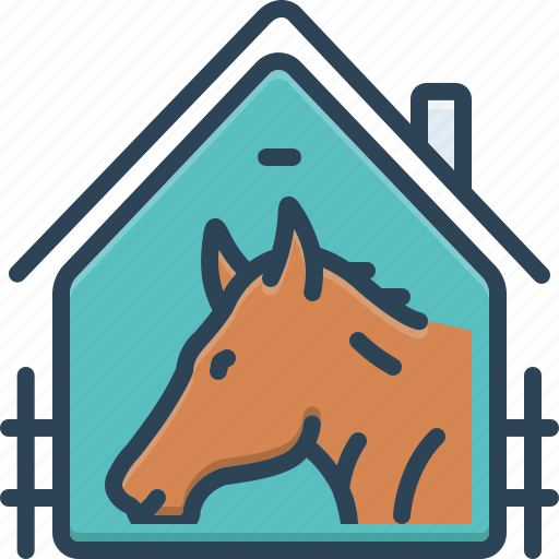 Equestrian, farmyard, horse, horse in stable, racing, sport, stable icon - Download on Iconfinder