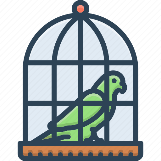 Birdcage, birds, cage, domestic, parrot, parrot in a cage, prisoner icon - Download on Iconfinder