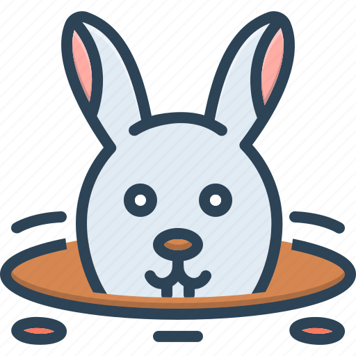 Animal, bunny, burrow, hide, hole, rabbit, rabbit in burrow icon - Download on Iconfinder