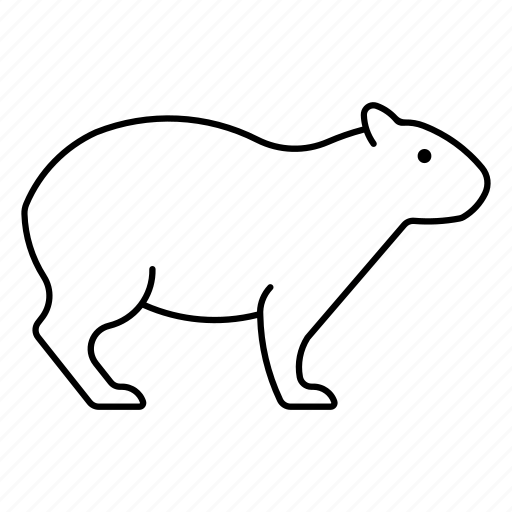 Capybara, animal, wild, mammal, zoo icon - Download on Iconfinder