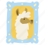 alpaca, picture, farm, llama, mammal, portrait, decoration 