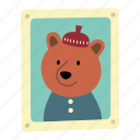 bear, frame, brown bear, grizzly bear, character, portrait, photograph