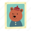 bear, frame, brown bear, grizzly bear, character, portrait, photograph 