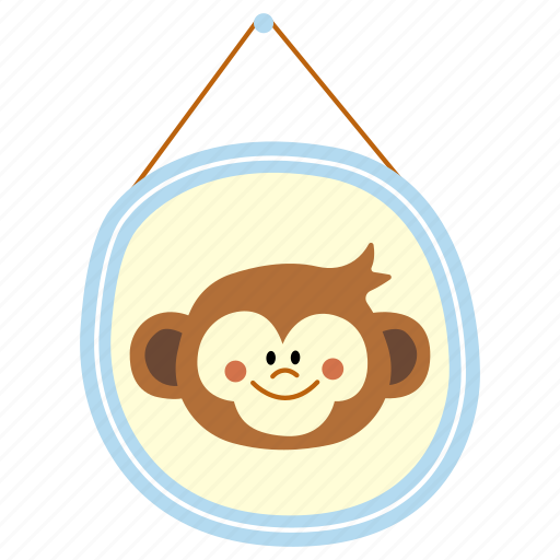 Monkey, photo, frame, zoo, hanging frame, gallery, decoration icon - Download on Iconfinder