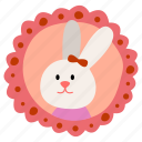 rabbit, photo, frame, character, bunny, portrait, gallery