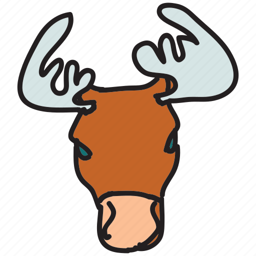 Animal, animals, forest, lake, moose, mountain icon - Download on Iconfinder