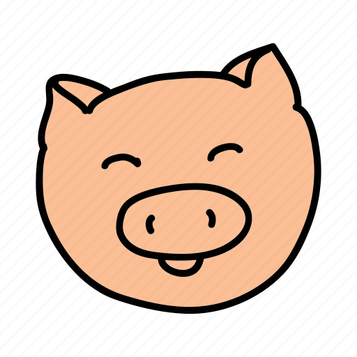 Animals, cute, farm, mud, pig, smile icon - Download on Iconfinder
